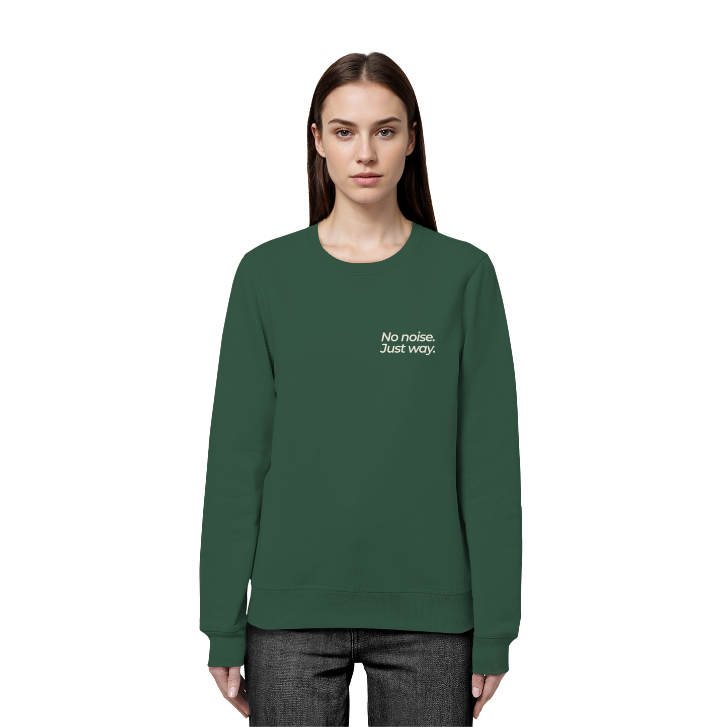 Waldweg - No noise. Just way. - Unisex Bio Basic Sweatshirt