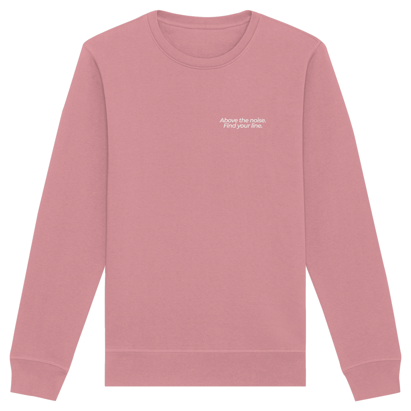 Berggipfel - Above the noise. Find jour line. - Unisex Bio Basic Sweatshirt
