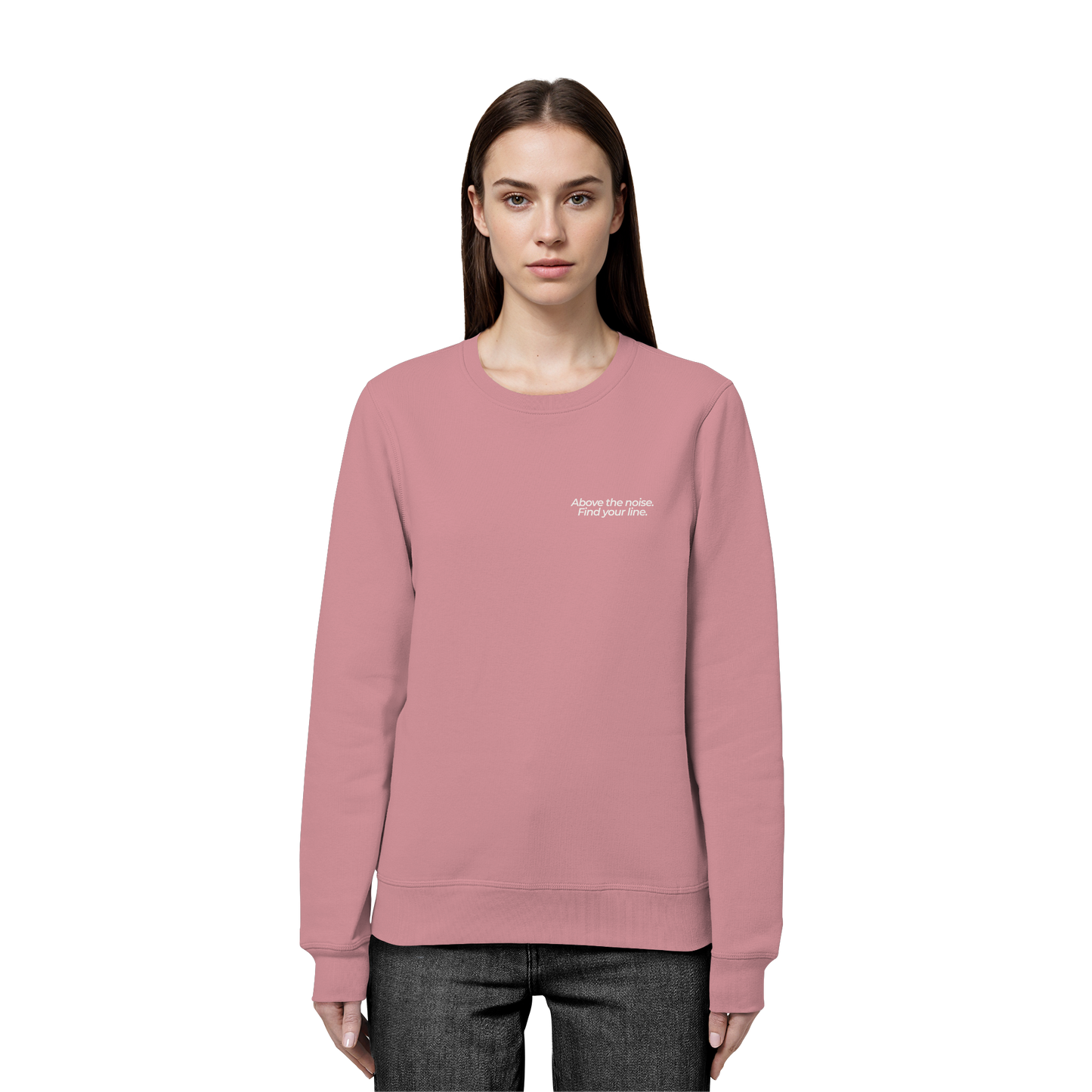 Berggipfel - Above the noise. Find jour line. - Unisex Bio Basic Sweatshirt