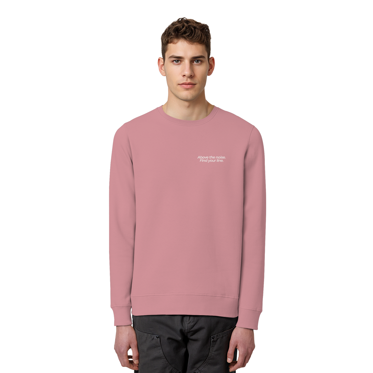 Berggipfel - Above the noise. Find jour line. - Unisex Bio Basic Sweatshirt