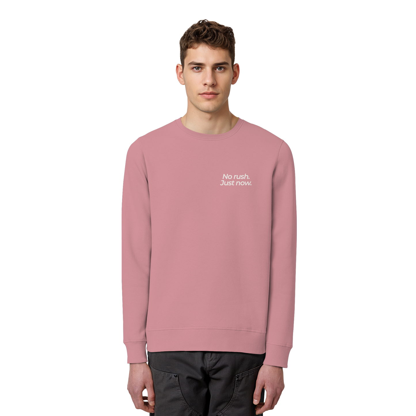 Grüne Wiese - No rush. Just now. - Unisex Bio Basic Sweatshirt