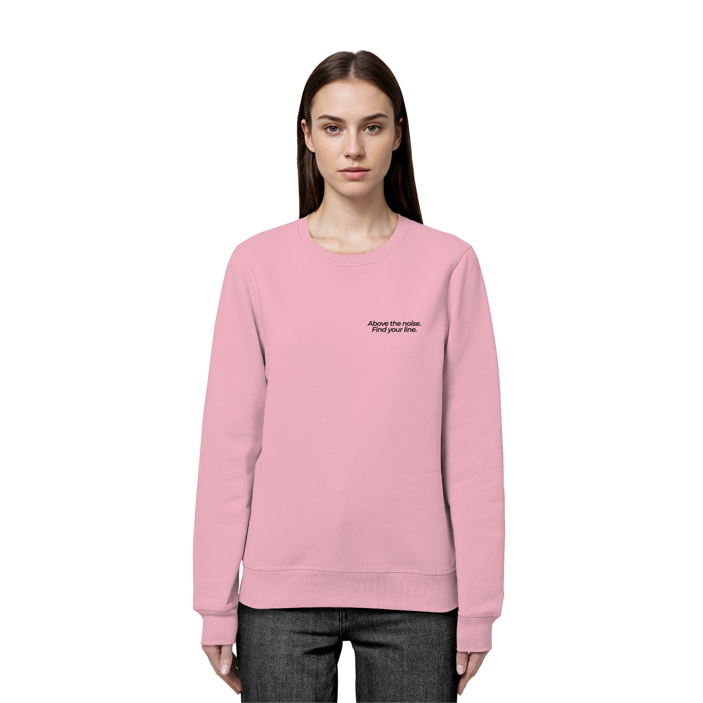 Berggipfel - Above the noise. Find jour line. - Unisex Bio Basic Sweatshirt