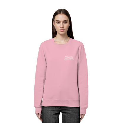 Grüne Wiese - No rush. Just now. - Unisex Bio Basic Sweatshirt