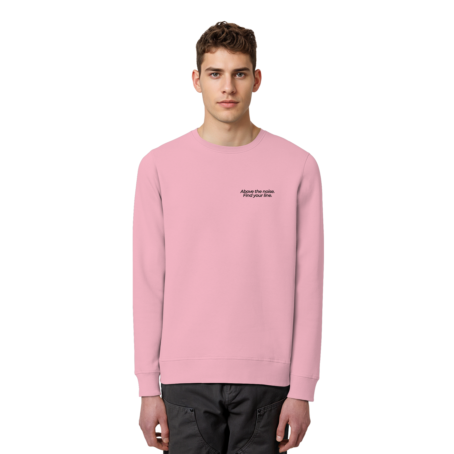 Berggipfel - Above the noise. Find jour line. - Unisex Bio Basic Sweatshirt