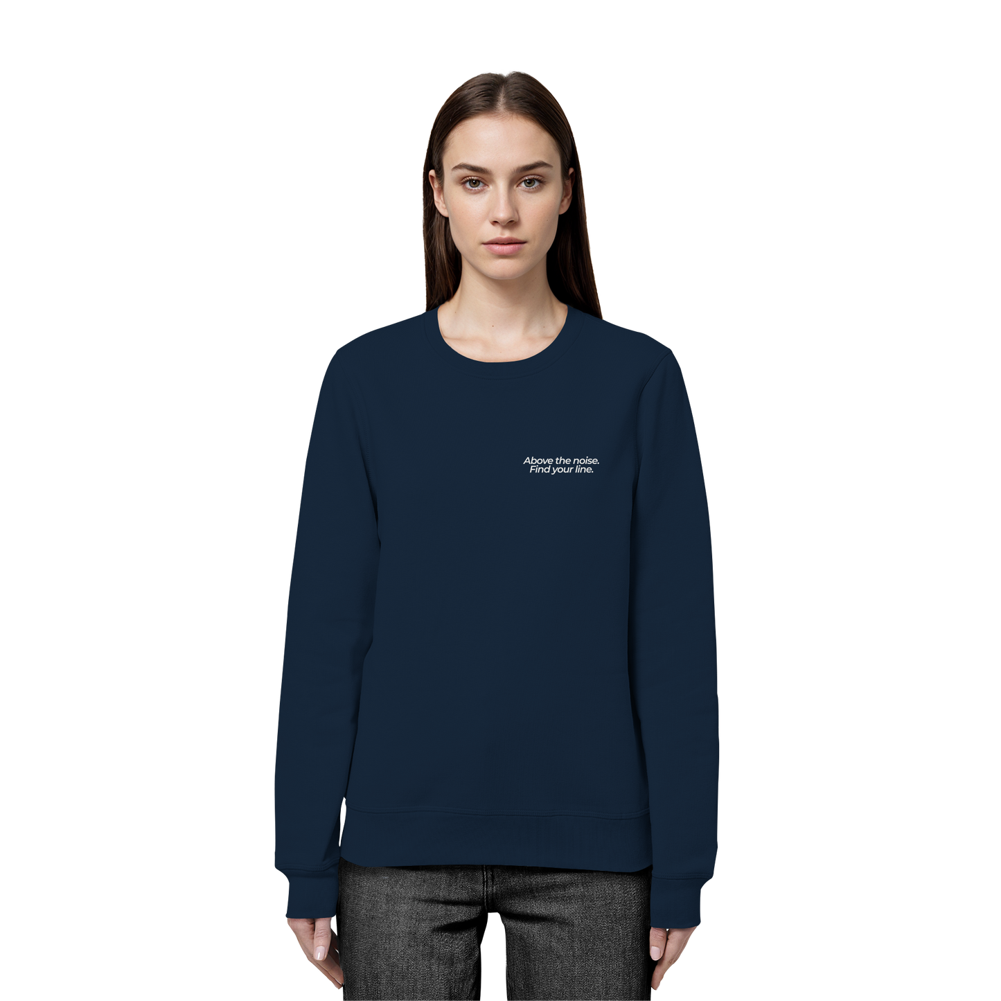 Berggipfel - Above the noise. Find jour line. - Unisex Bio Basic Sweatshirt