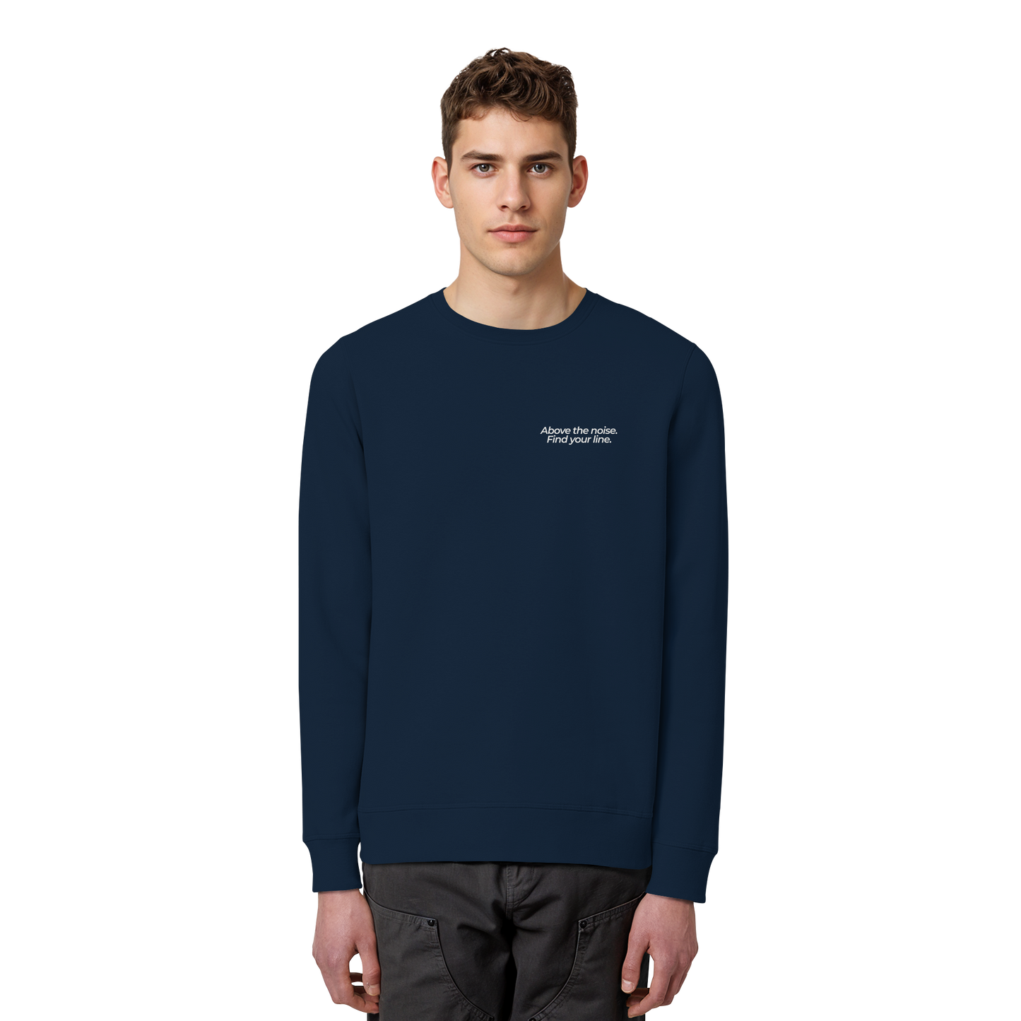 Berggipfel - Above the noise. Find jour line. - Unisex Bio Basic Sweatshirt