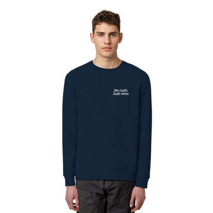 Grüne Wiese - No rush. Just now. - Unisex Bio Basic Sweatshirt