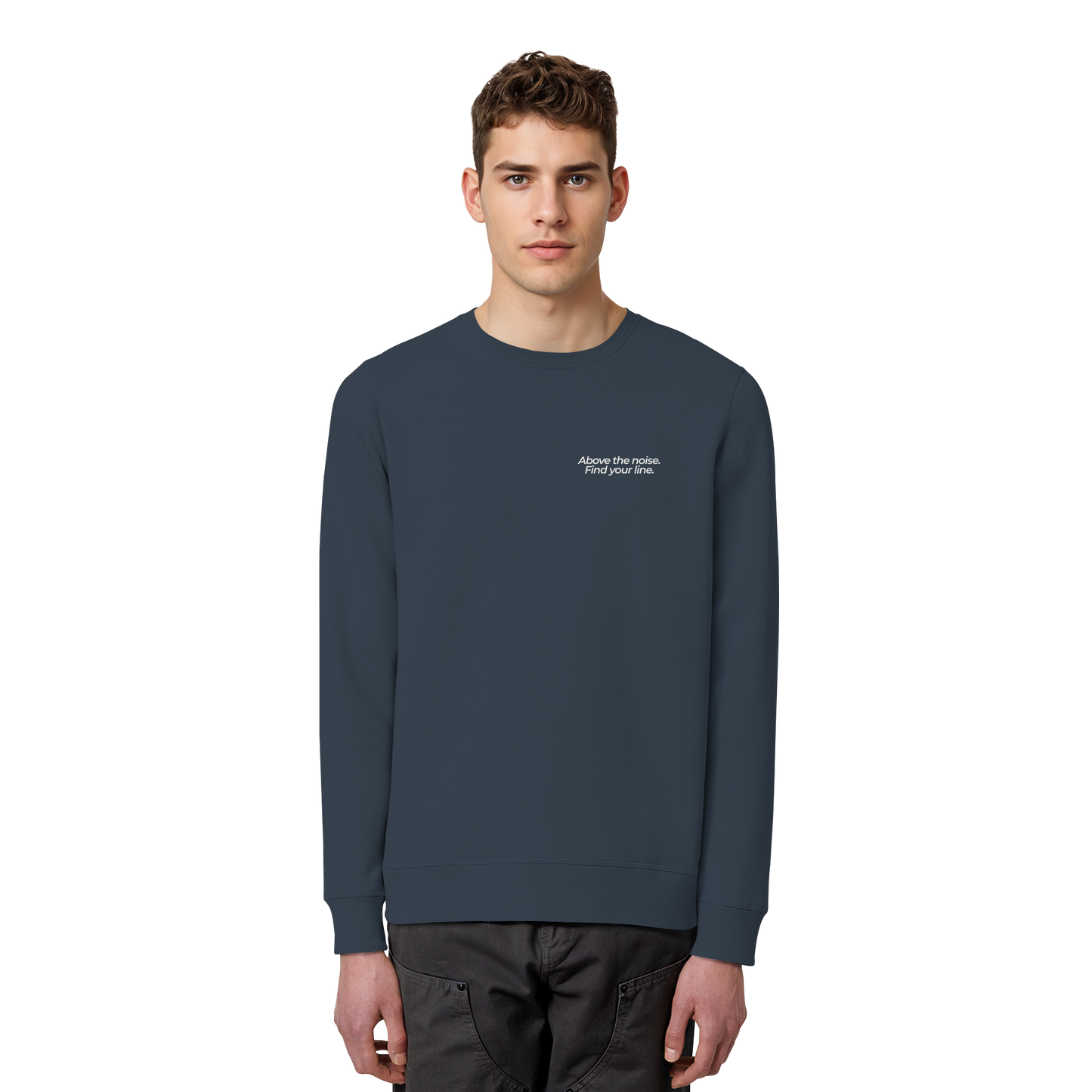Berggipfel - Above the noise. Find jour line. - Unisex Bio Basic Sweatshirt