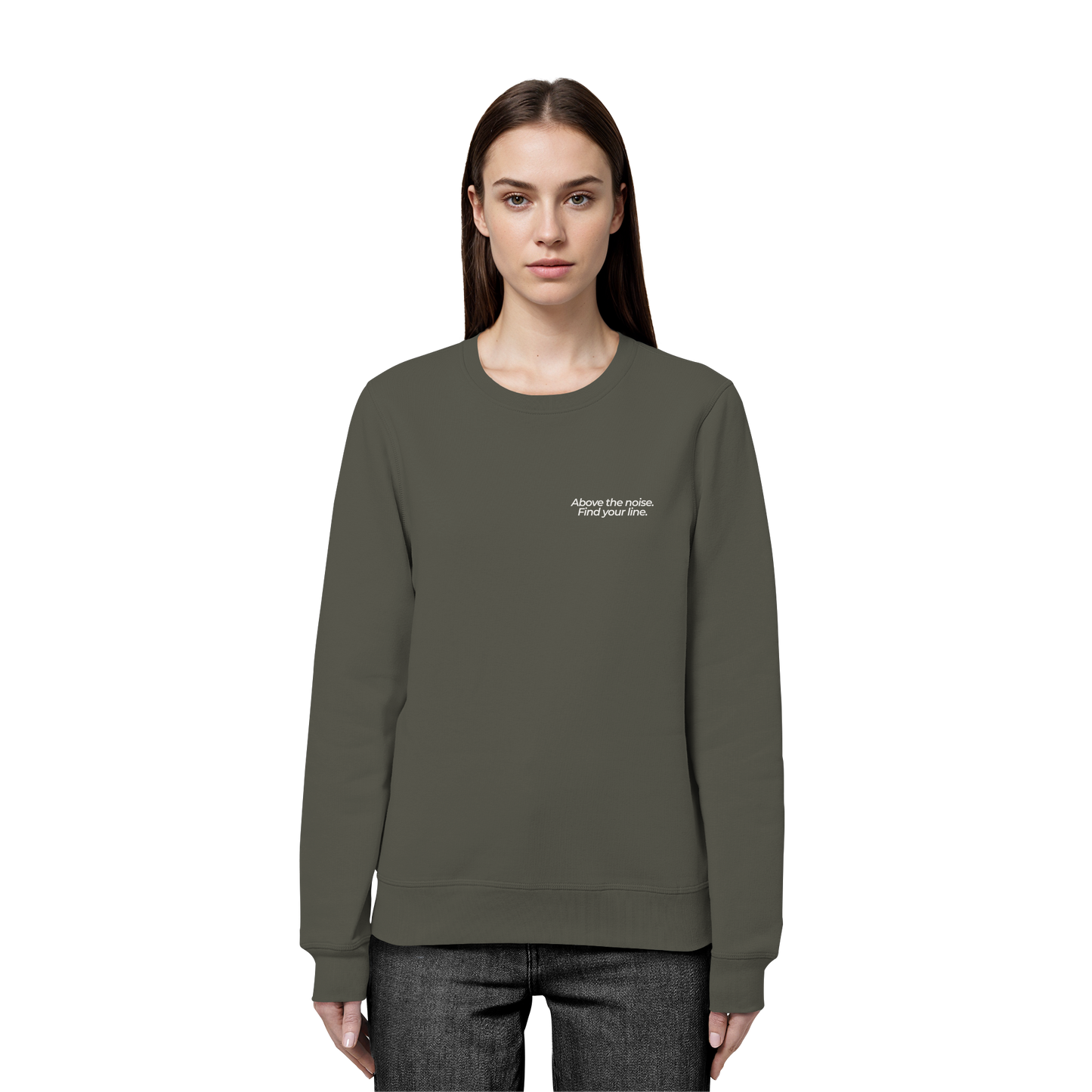 Berggipfel - Above the noise. Find jour line. - Unisex Bio Basic Sweatshirt