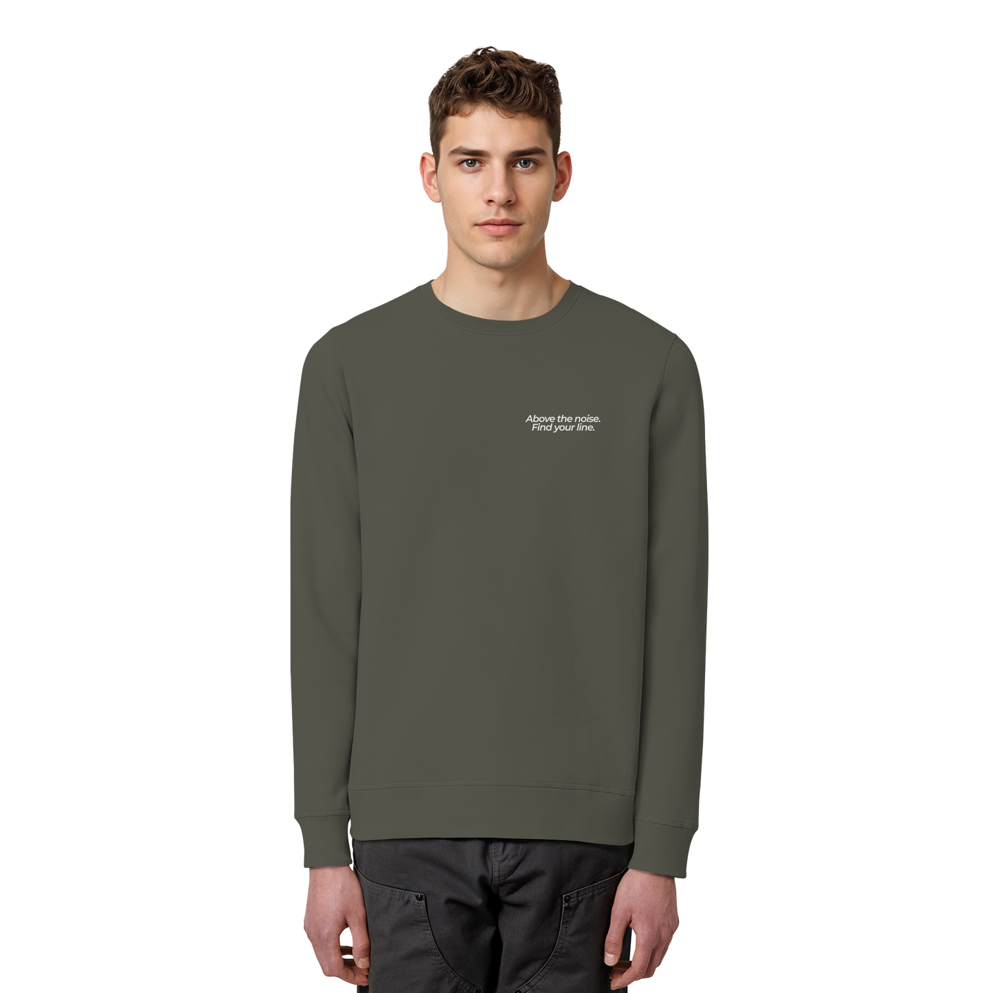 Berggipfel - Above the noise. Find jour line. - Unisex Bio Basic Sweatshirt