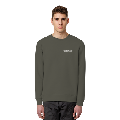 Berggipfel - Above the noise. Find jour line. - Unisex Bio Basic Sweatshirt