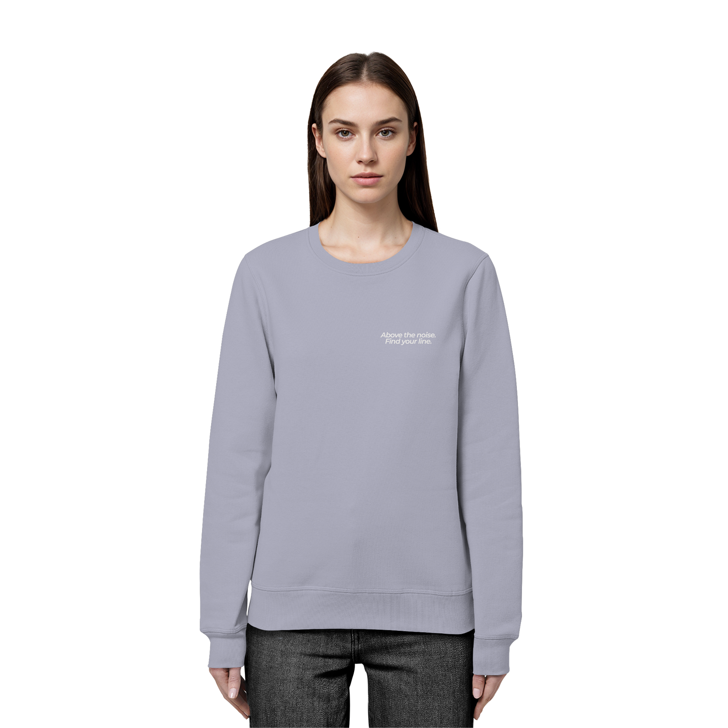Berggipfel - Above the noise. Find jour line. - Unisex Bio Basic Sweatshirt