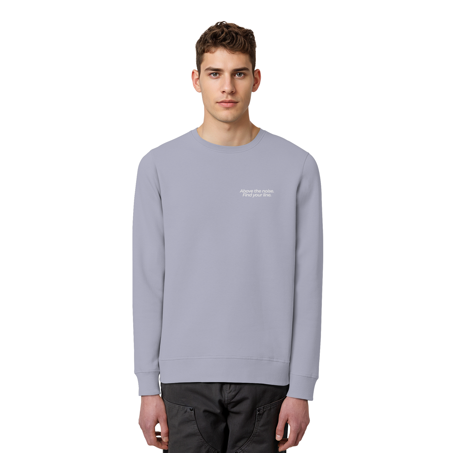 Berggipfel - Above the noise. Find jour line. - Unisex Bio Basic Sweatshirt