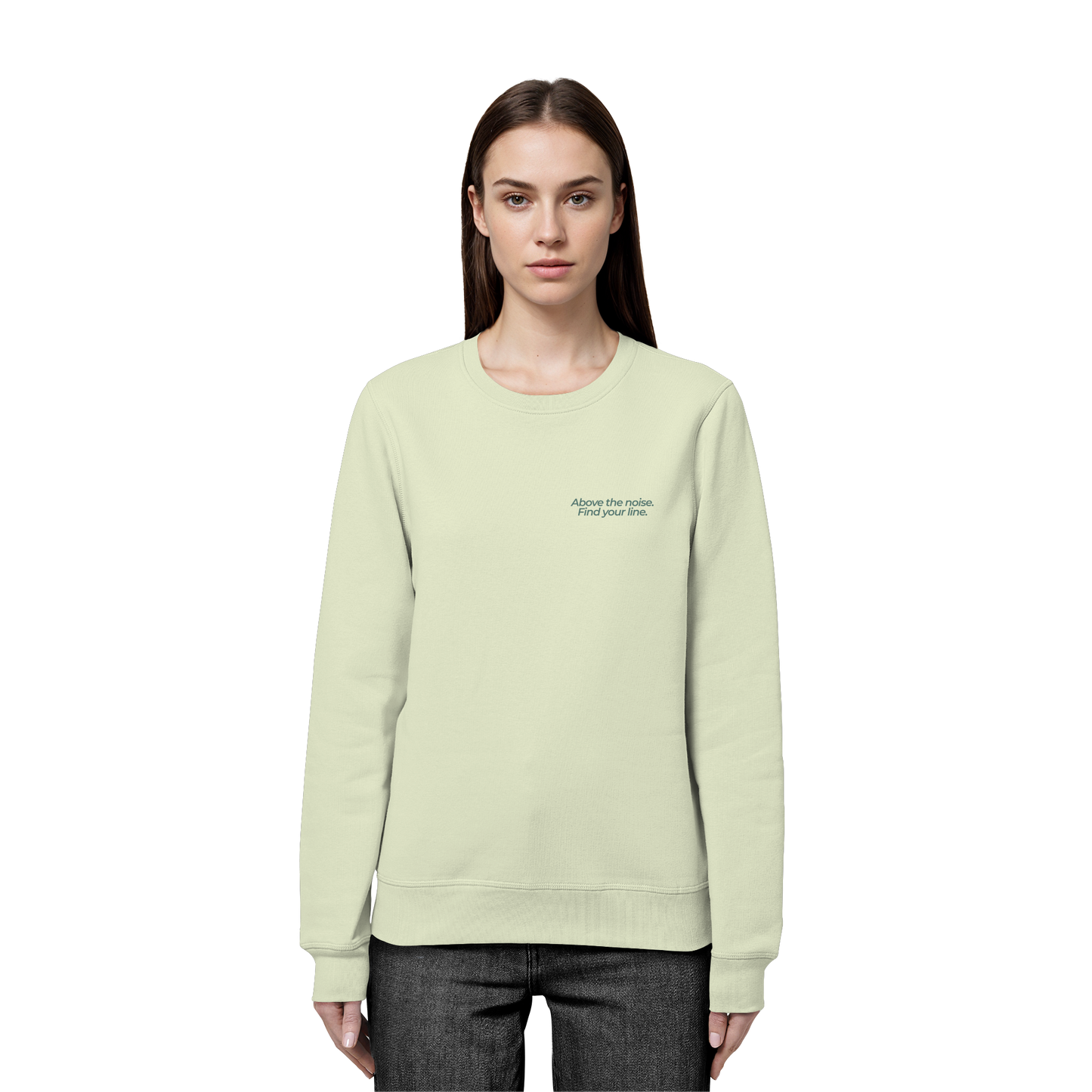Berggipfel - Above the noise. Find jour line. - Unisex Bio Basic Sweatshirt