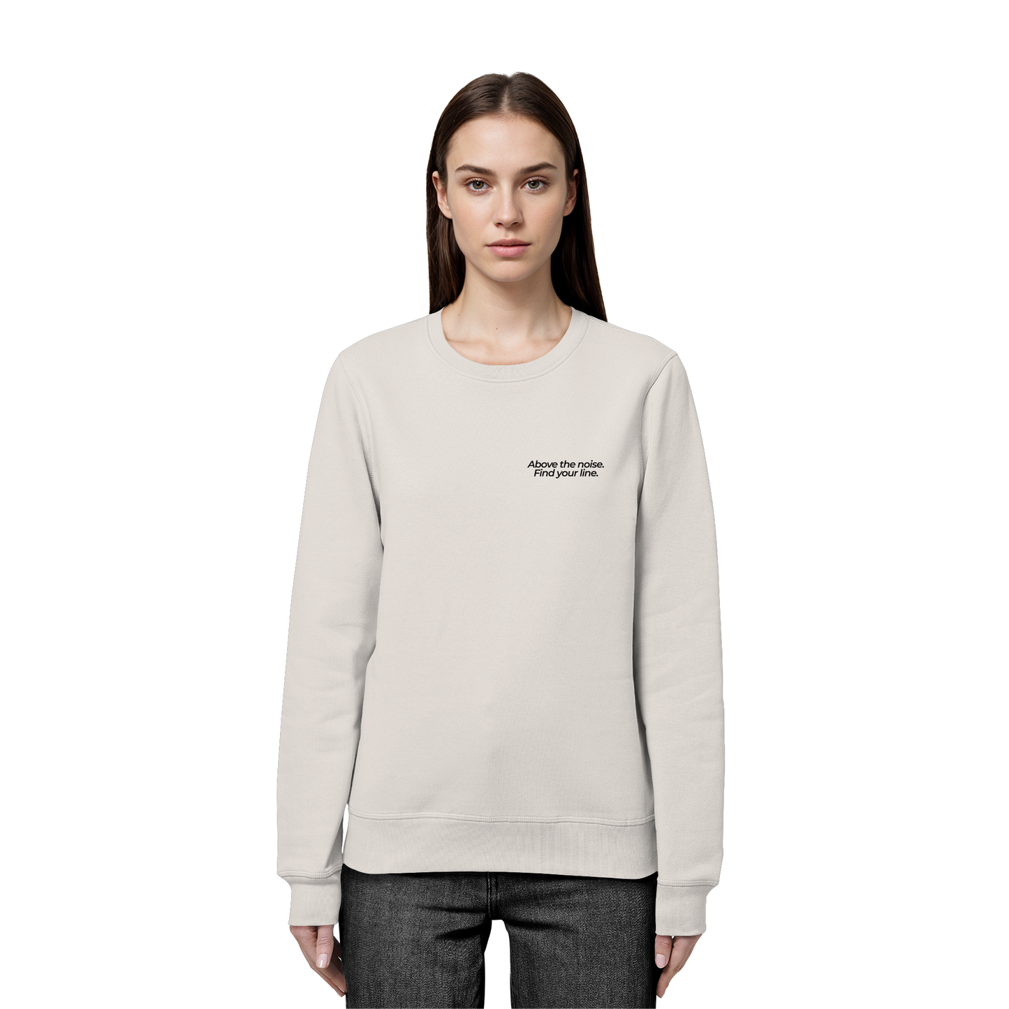 Berggipfel - Above the noise. Find jour line. - Unisex Bio Basic Sweatshirt