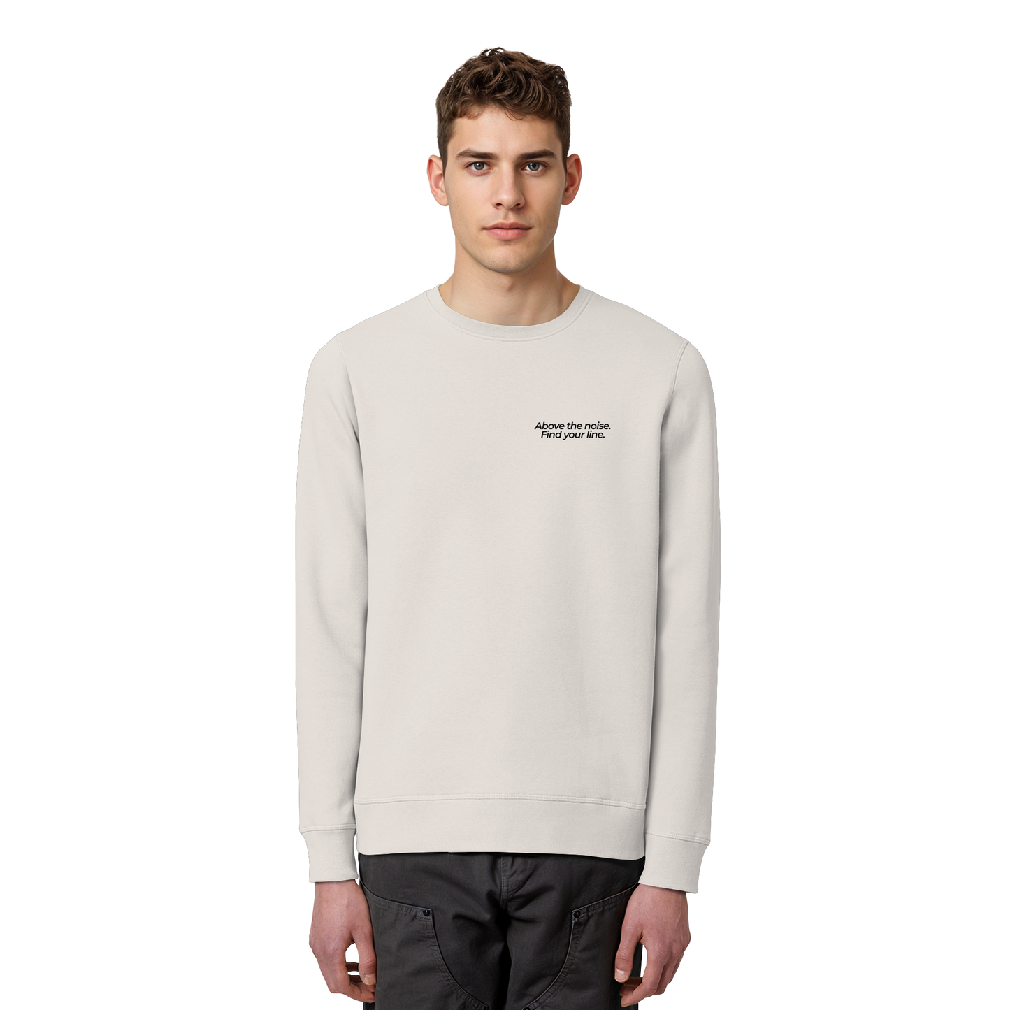 Berggipfel - Above the noise. Find jour line. - Unisex Bio Basic Sweatshirt