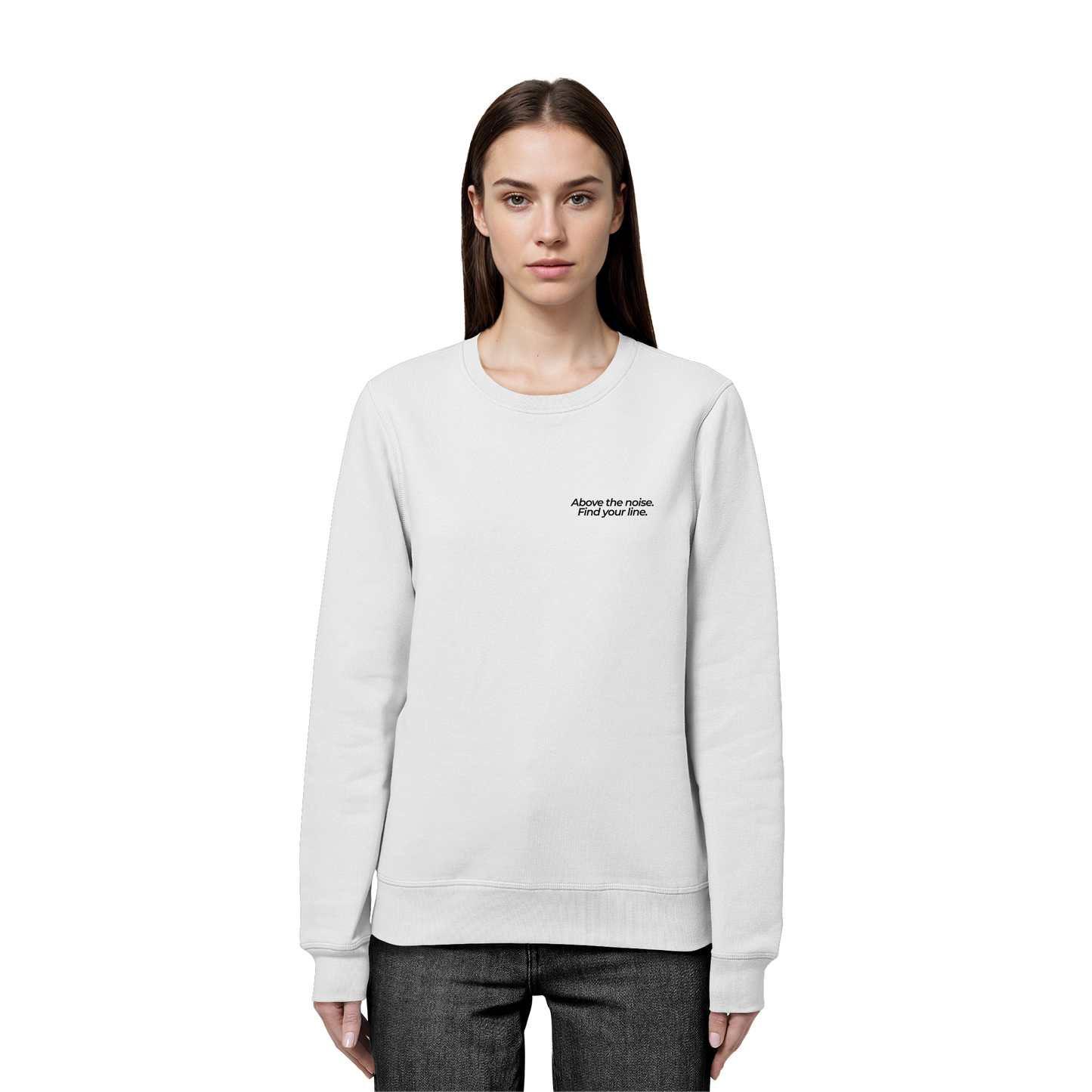 Berggipfel - Above the noise. Find jour line. - Unisex Bio Basic Sweatshirt