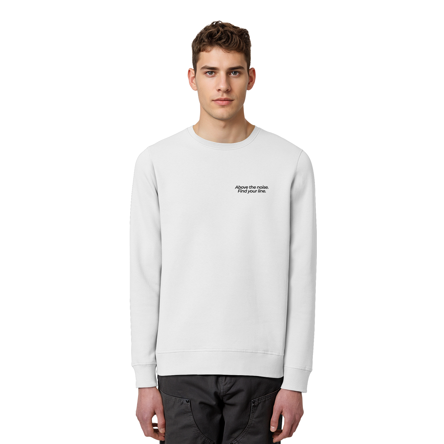 Berggipfel - Above the noise. Find jour line. - Unisex Bio Basic Sweatshirt