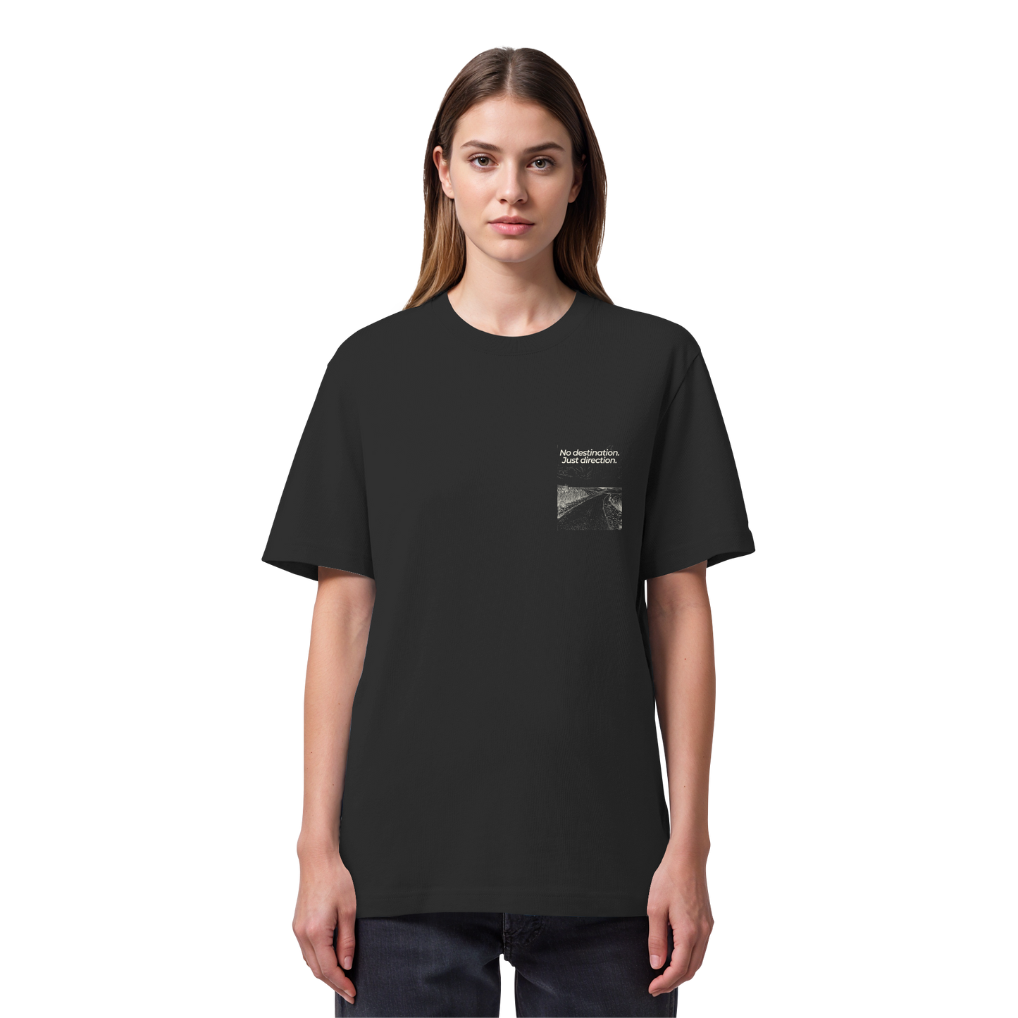 Weg durch die Dünen - No destination. Just direction. - Bio Heavy Shirt