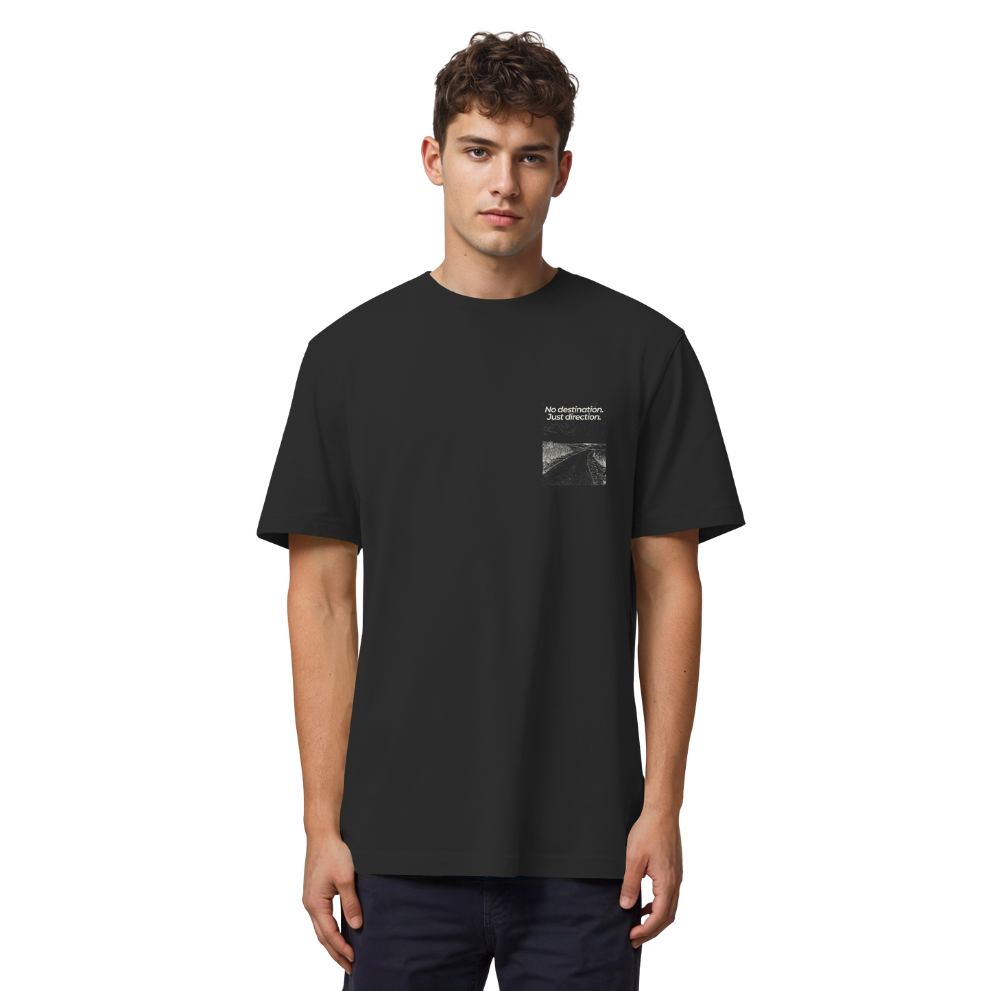 Weg durch die Dünen - No destination. Just direction. - Bio Heavy Shirt