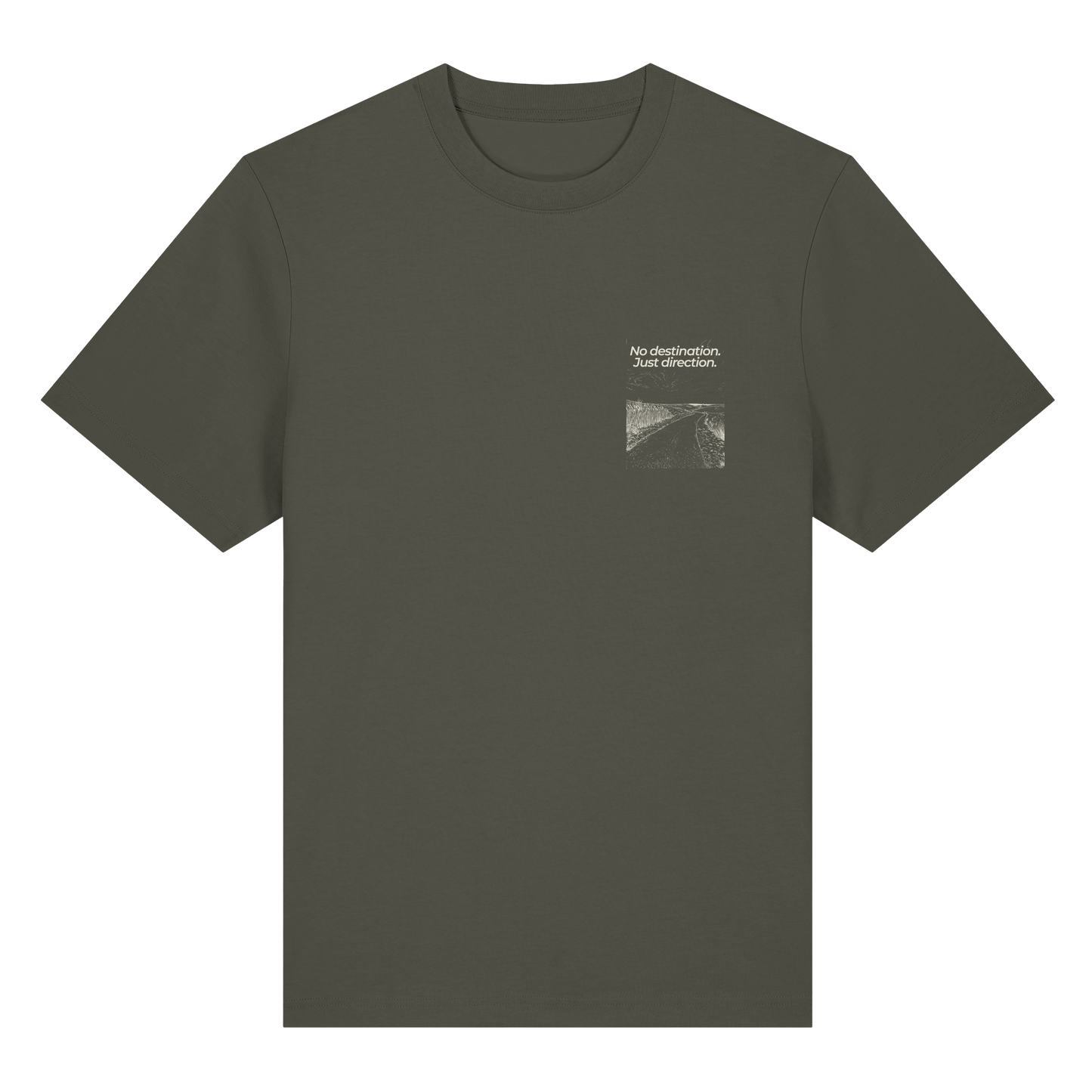 Weg durch die Dünen - No destination. Just direction. - Bio Heavy Shirt