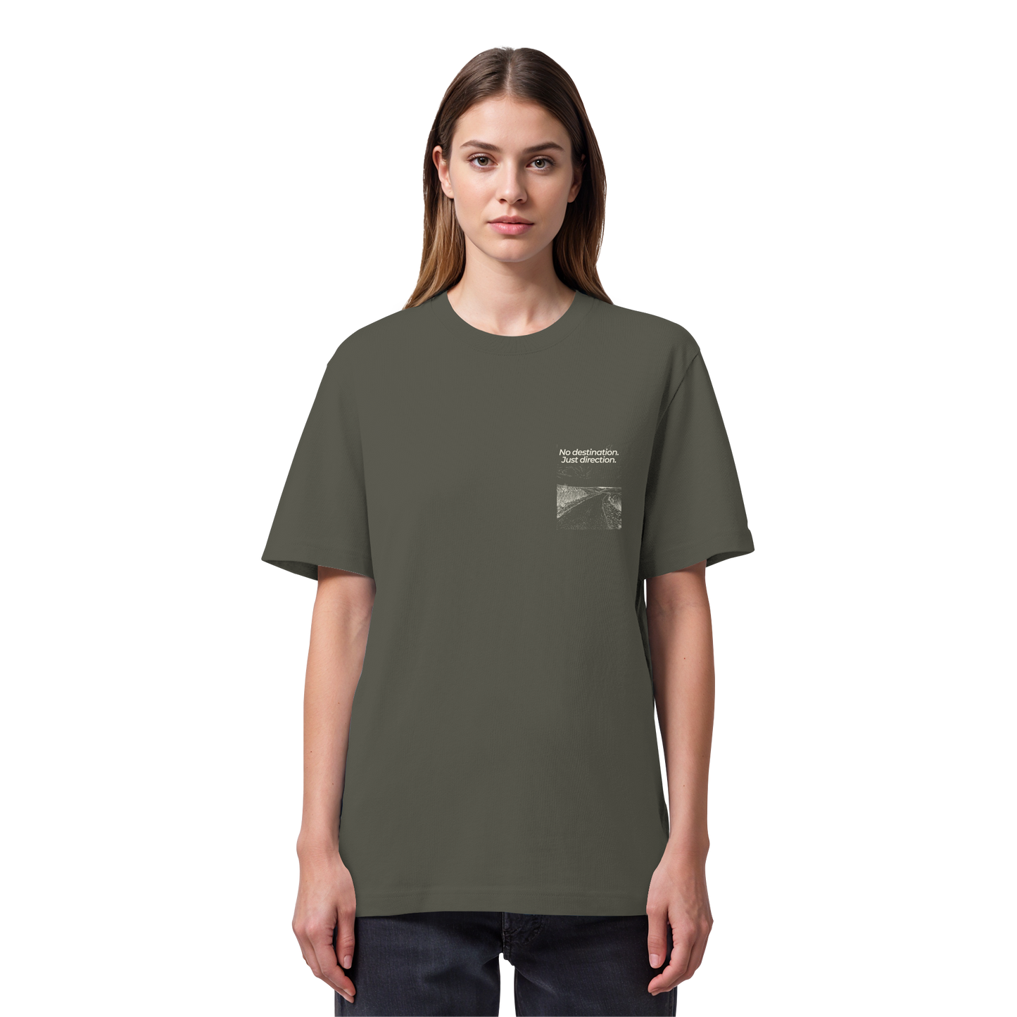 Weg durch die Dünen - No destination. Just direction. - Bio Heavy Shirt