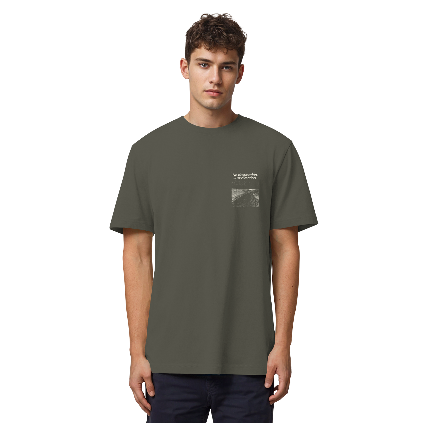 Weg durch die Dünen - No destination. Just direction. - Bio Heavy Shirt