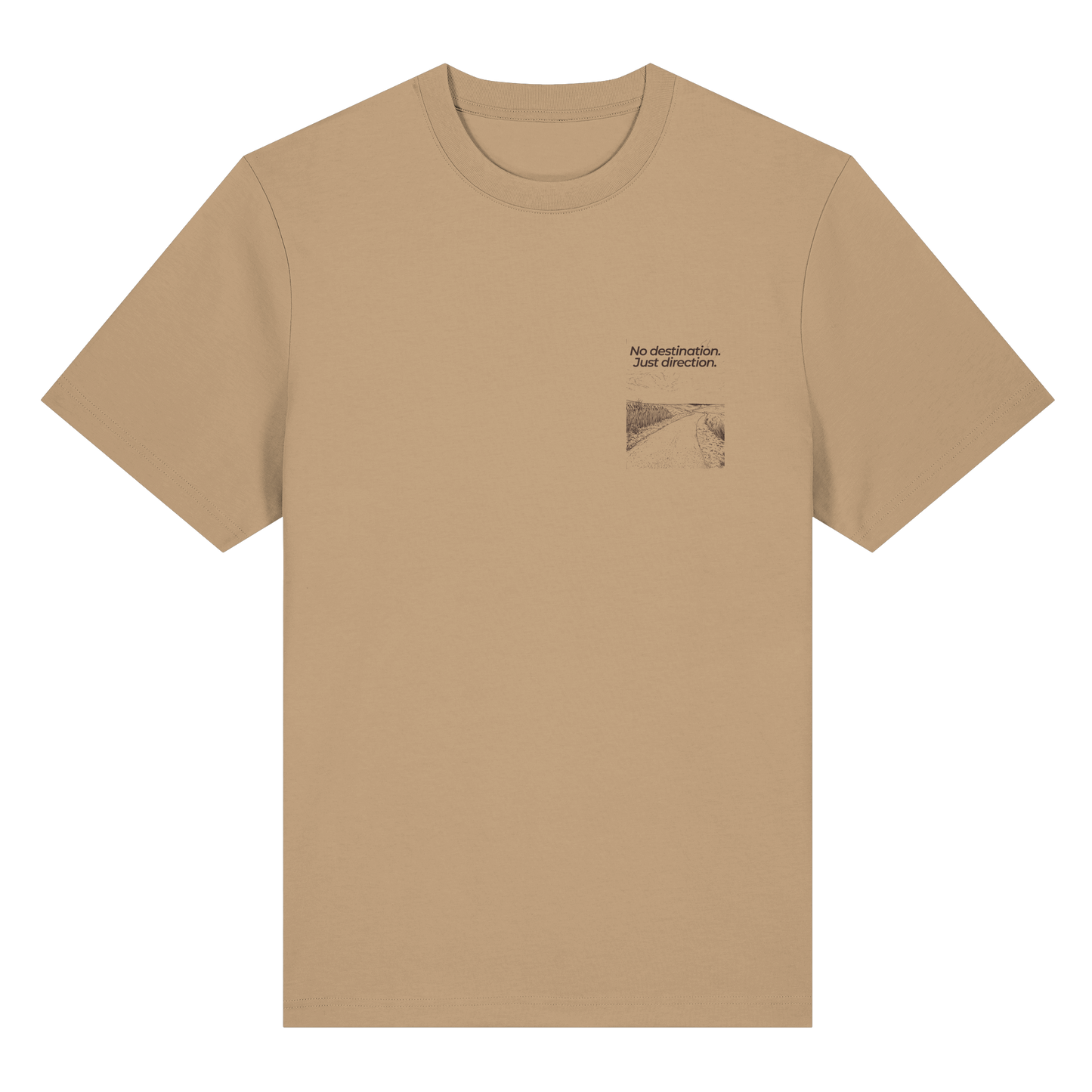 Weg durch die Dünen - No destination. Just direction. - Bio Heavy Shirt