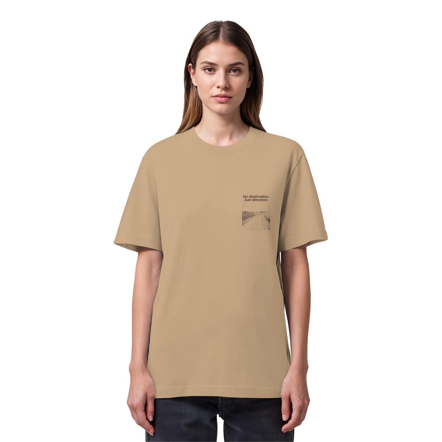 Weg durch die Dünen - No destination. Just direction. - Bio Heavy Shirt