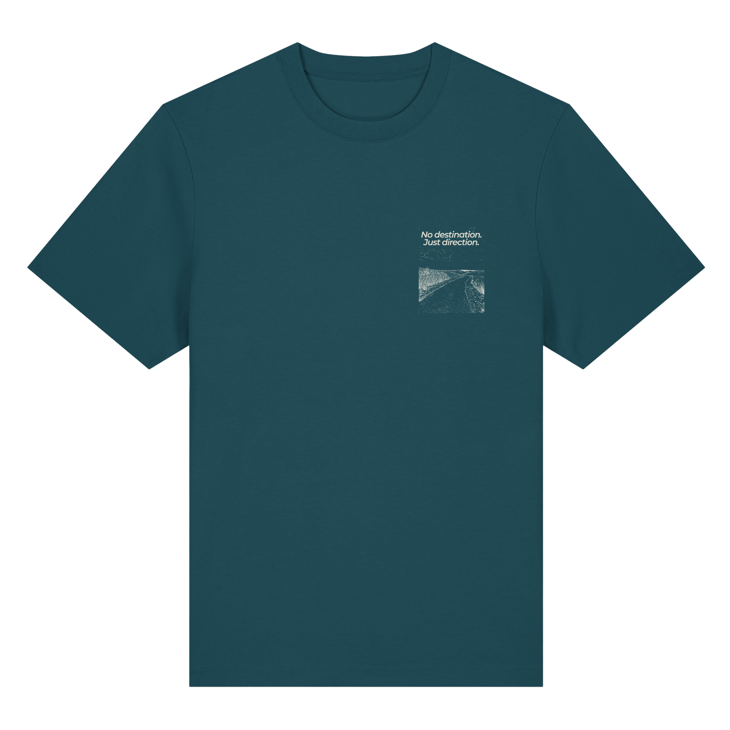 Weg durch die Dünen - No destination. Just direction. - Bio Heavy Shirt