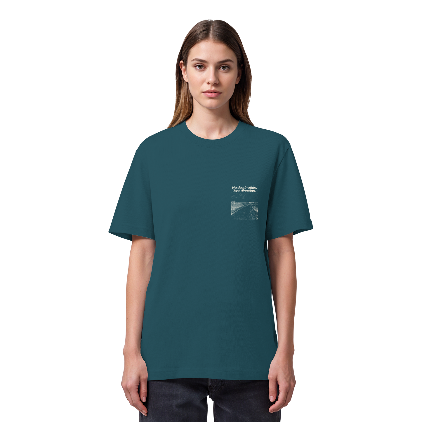Weg durch die Dünen - No destination. Just direction. - Bio Heavy Shirt