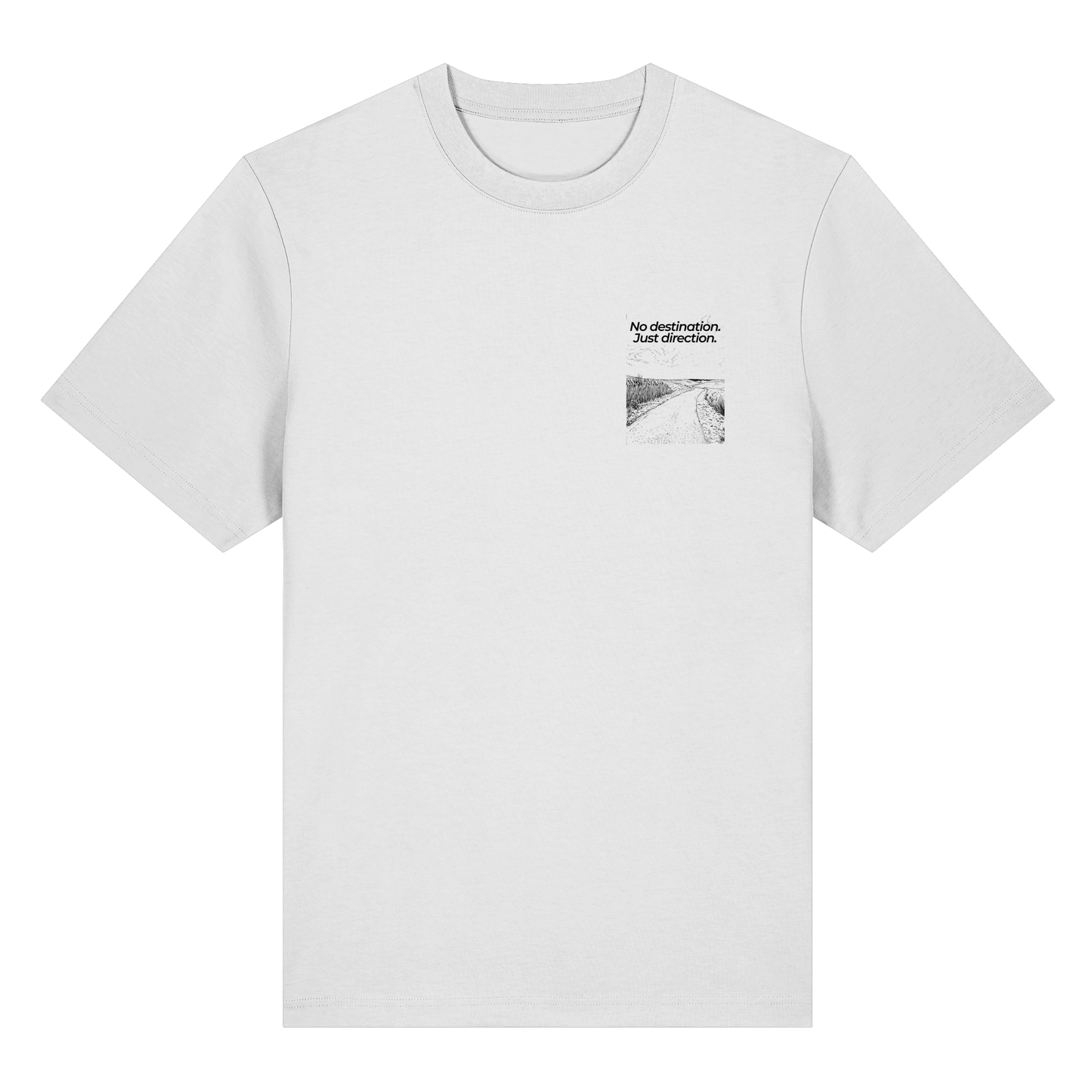 Weg durch die Dünen - No destination. Just direction. - Bio Heavy Shirt