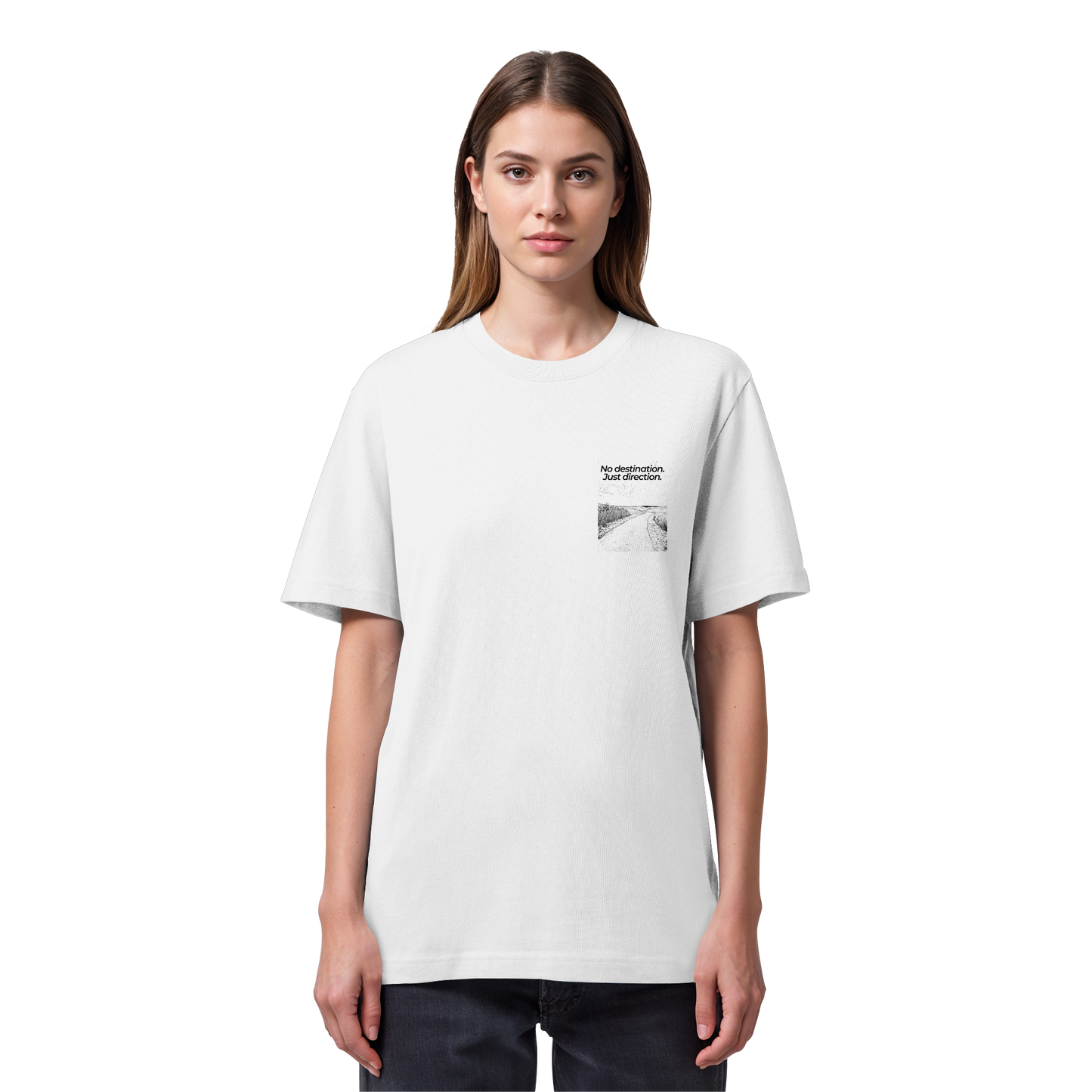 Weg durch die Dünen - No destination. Just direction. - Bio Heavy Shirt