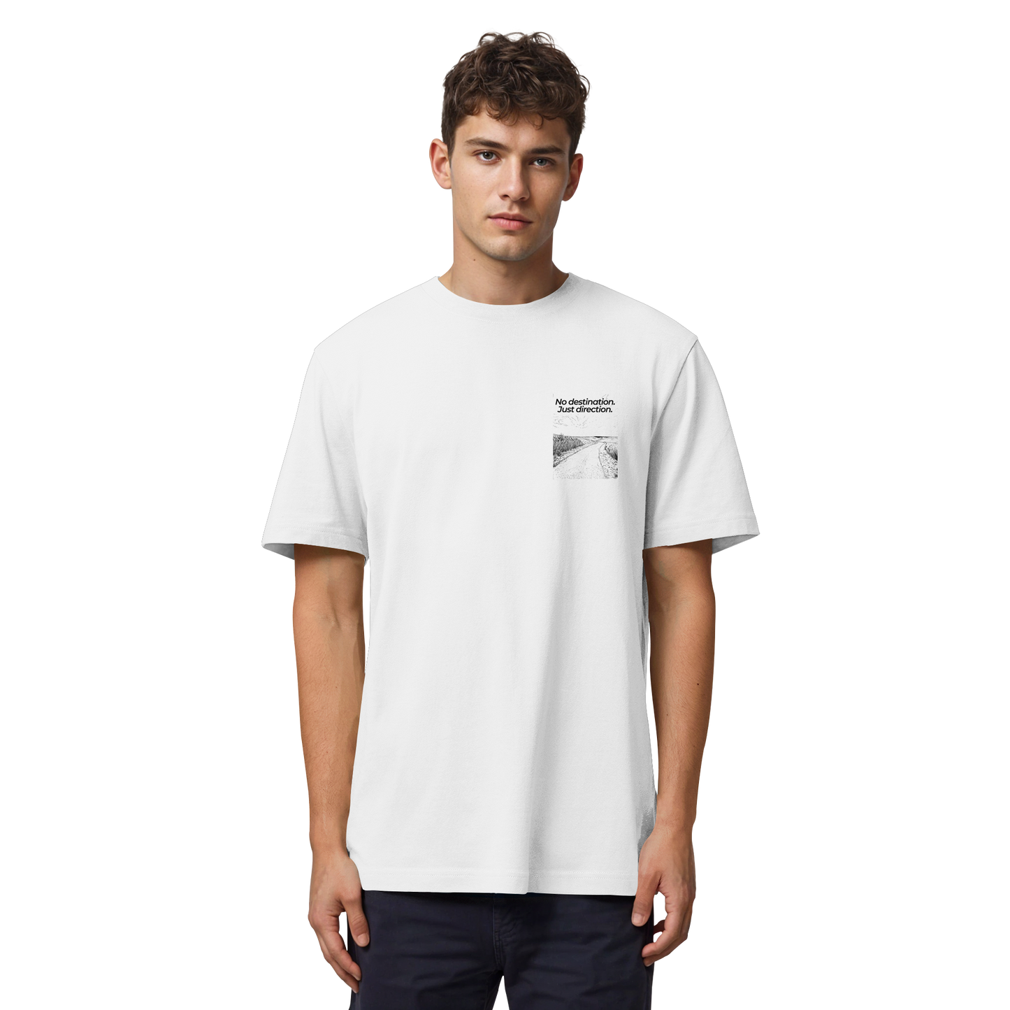 Weg durch die Dünen - No destination. Just direction. - Bio Heavy Shirt