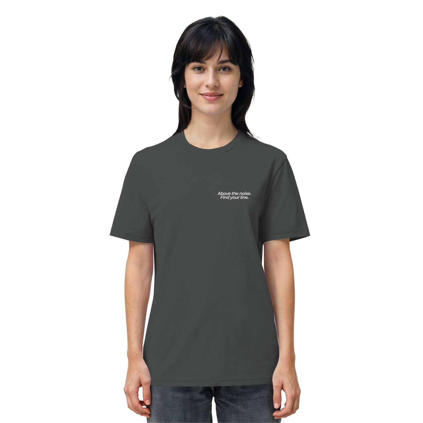 Berggipfel - Above the noise. Find jour line. - Unisex Bio T-Shirt
