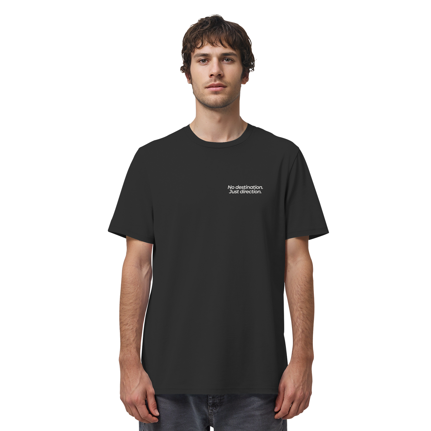 Weg durch die Dünen - No destination. Just direction. - Unisex Bio T-Shirt