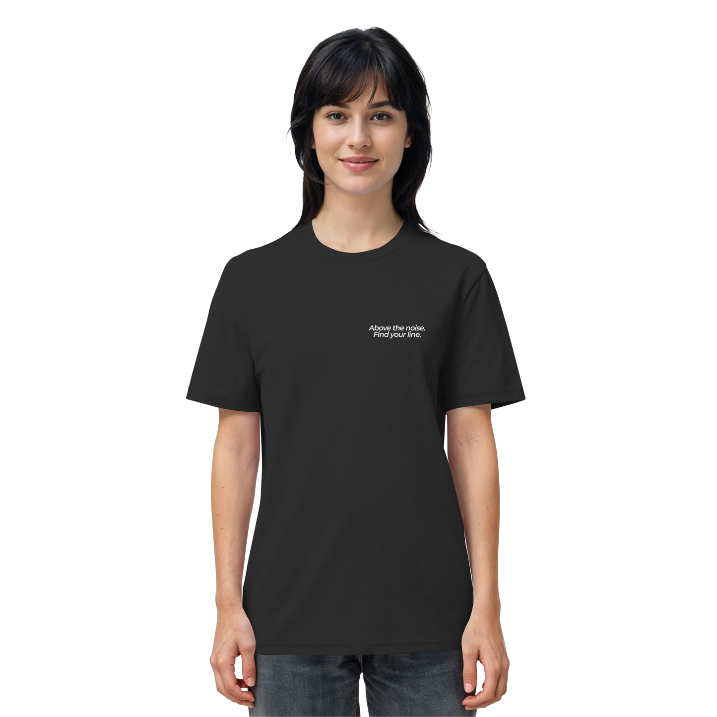 Berggipfel - Above the noise. Find jour line. - Unisex Bio T-Shirt