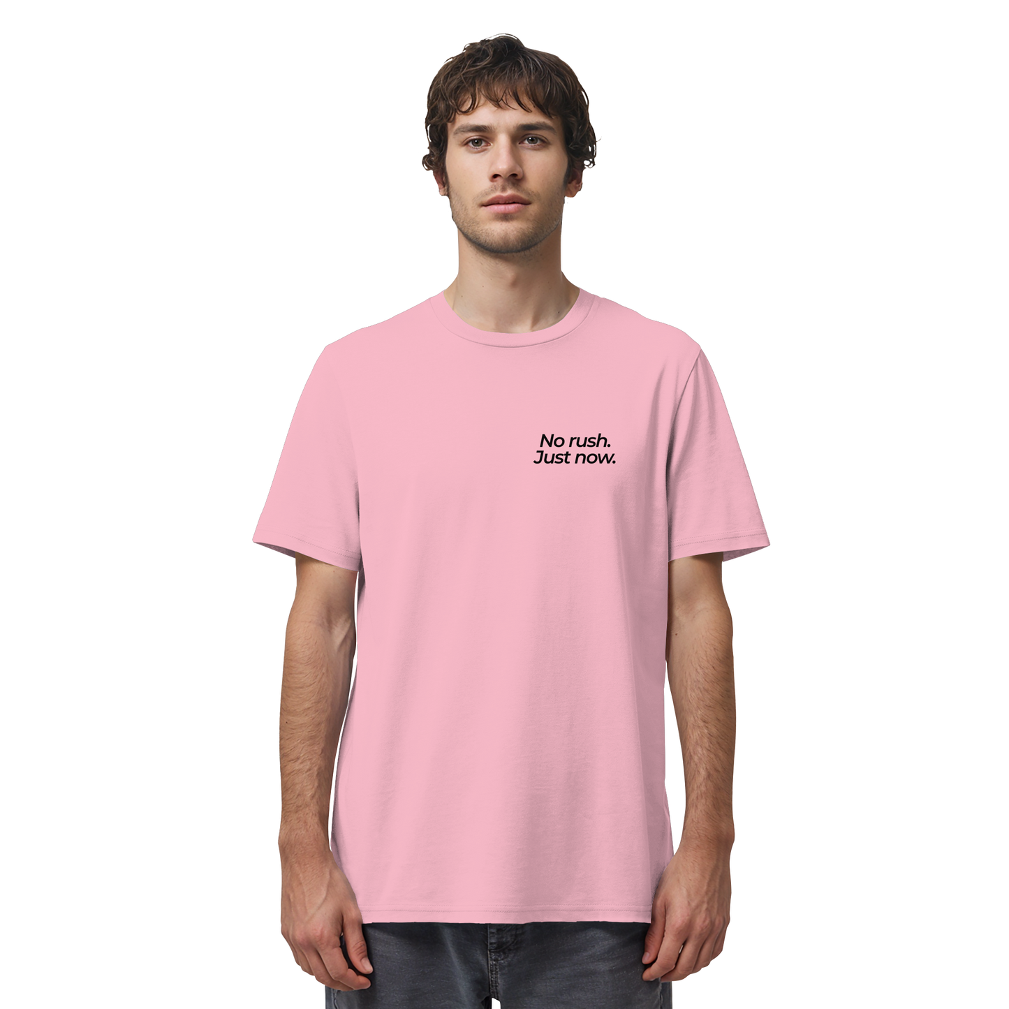 Grüne Wiese - No rush. Just now. - Unisex Bio T-Shirt