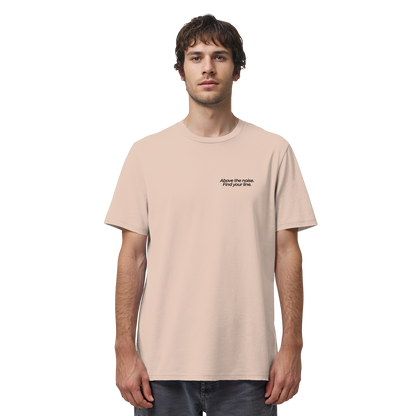 Berggipfel - Above the noise. Find jour line. - Unisex Bio T-Shirt