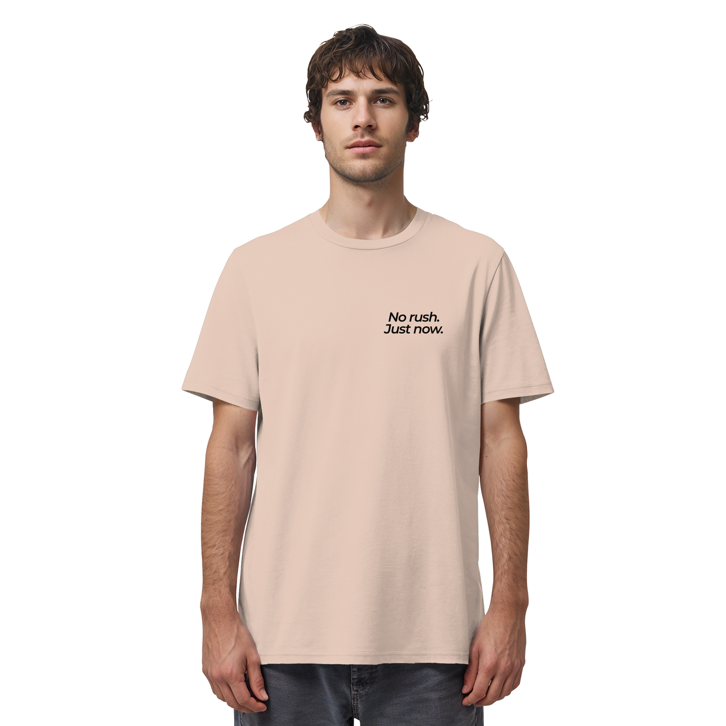 Grüne Wiese - No rush. Just now. - Unisex Bio T-Shirt