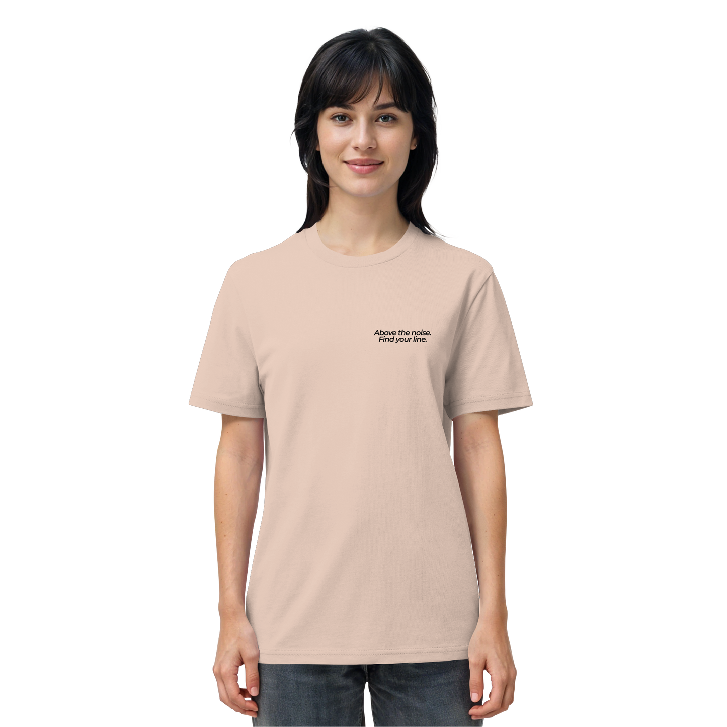 Berggipfel - Above the noise. Find jour line. - Unisex Bio T-Shirt