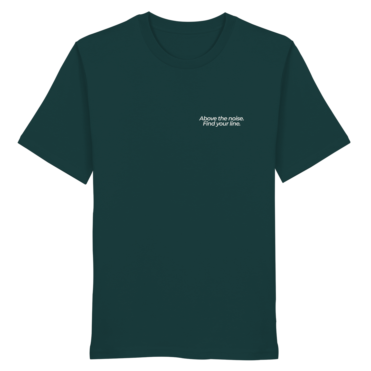 Berggipfel - Above the noise. Find jour line. - Unisex Bio T-Shirt