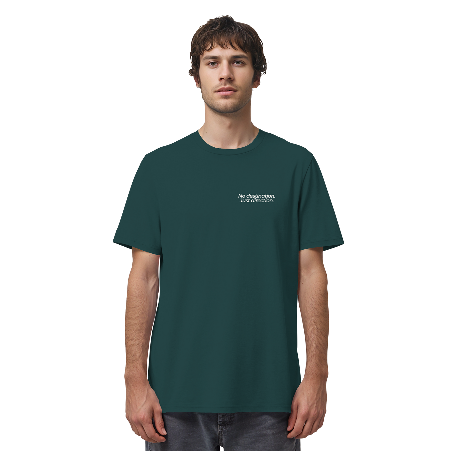 Weg durch die Dünen - No destination. Just direction. - Unisex Bio T-Shirt