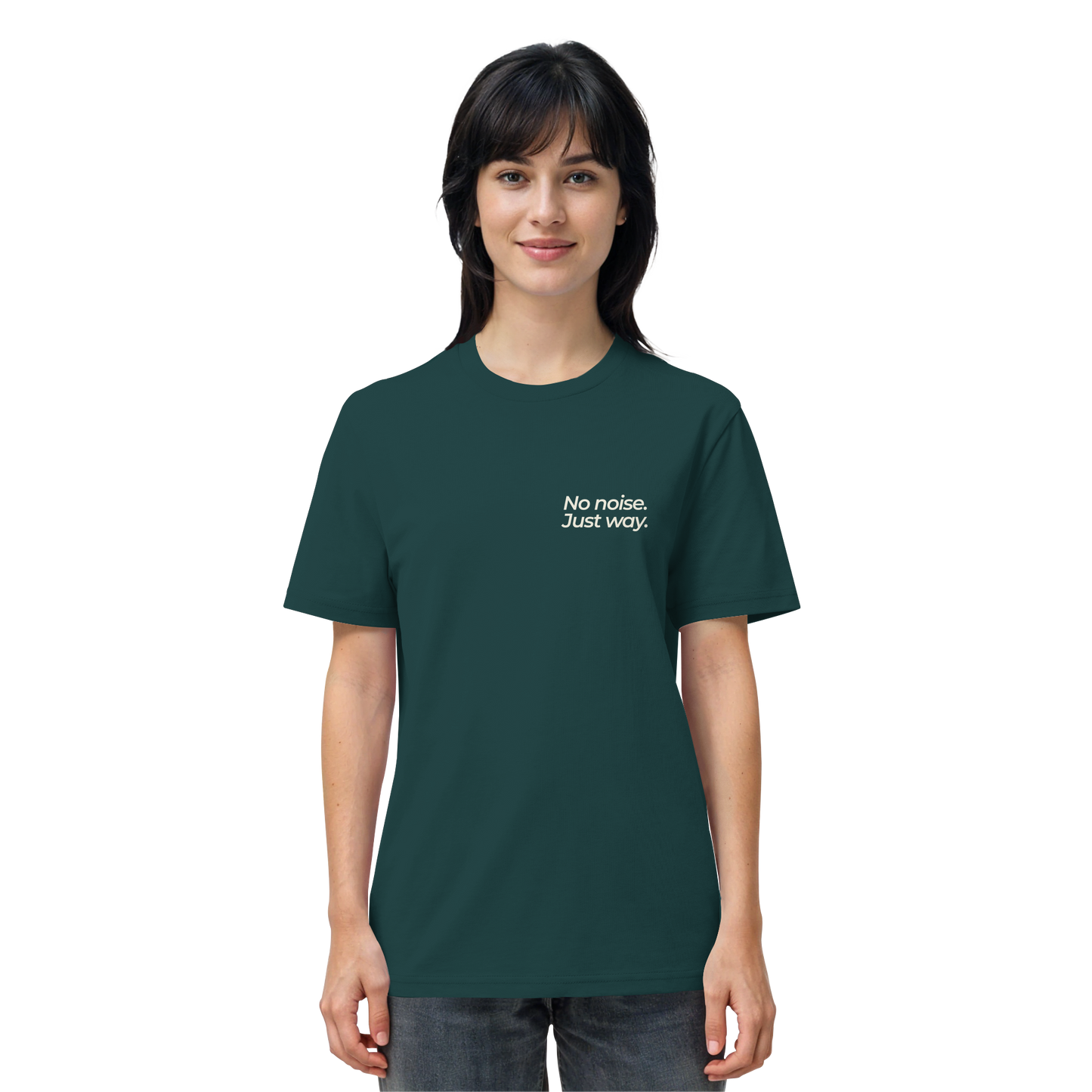Waldweg - No noise. Just way. - Unisex Bio T-Shirt