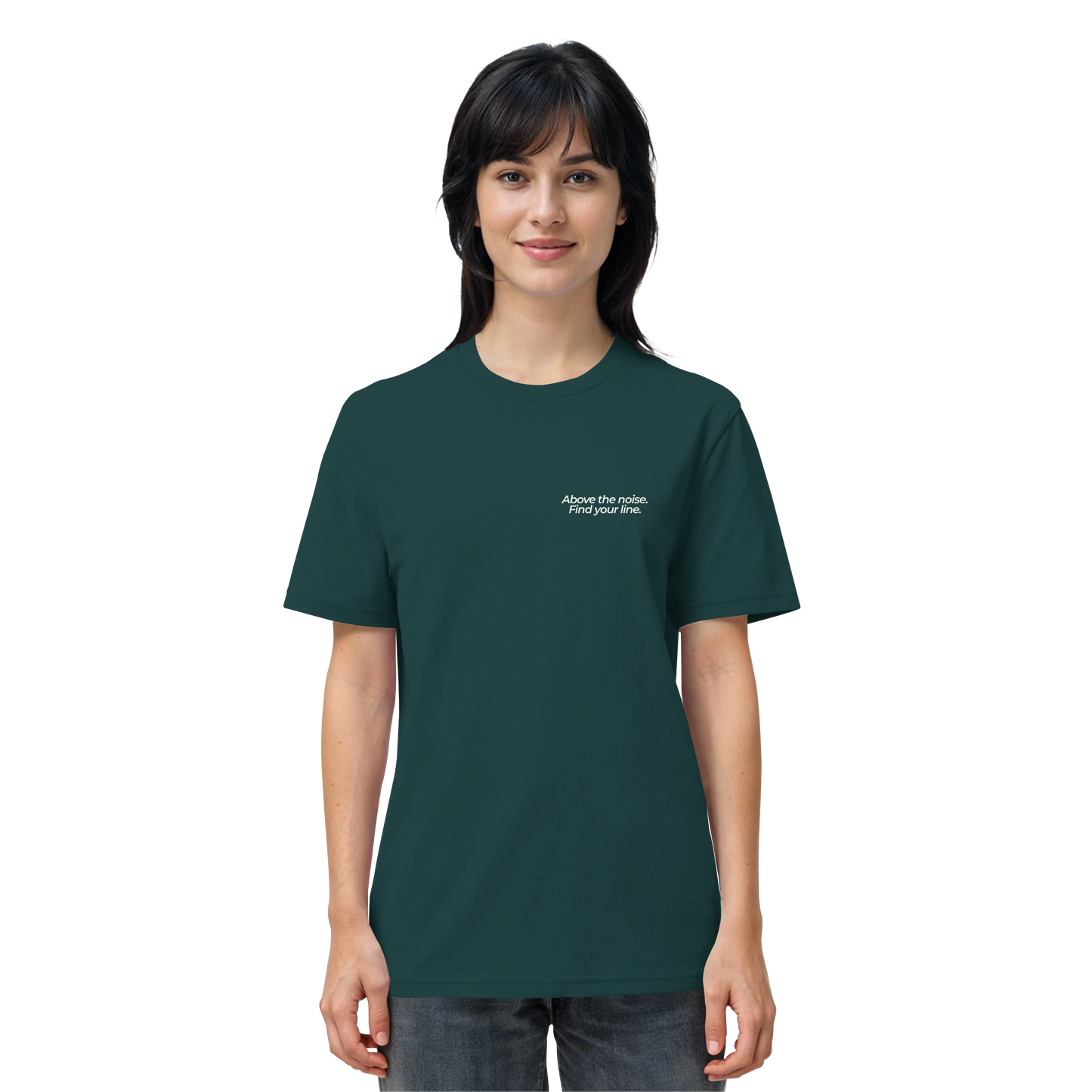 Berggipfel - Above the noise. Find jour line. - Unisex Bio T-Shirt