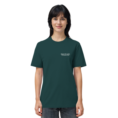 Berggipfel - Above the noise. Find jour line. - Unisex Bio T-Shirt