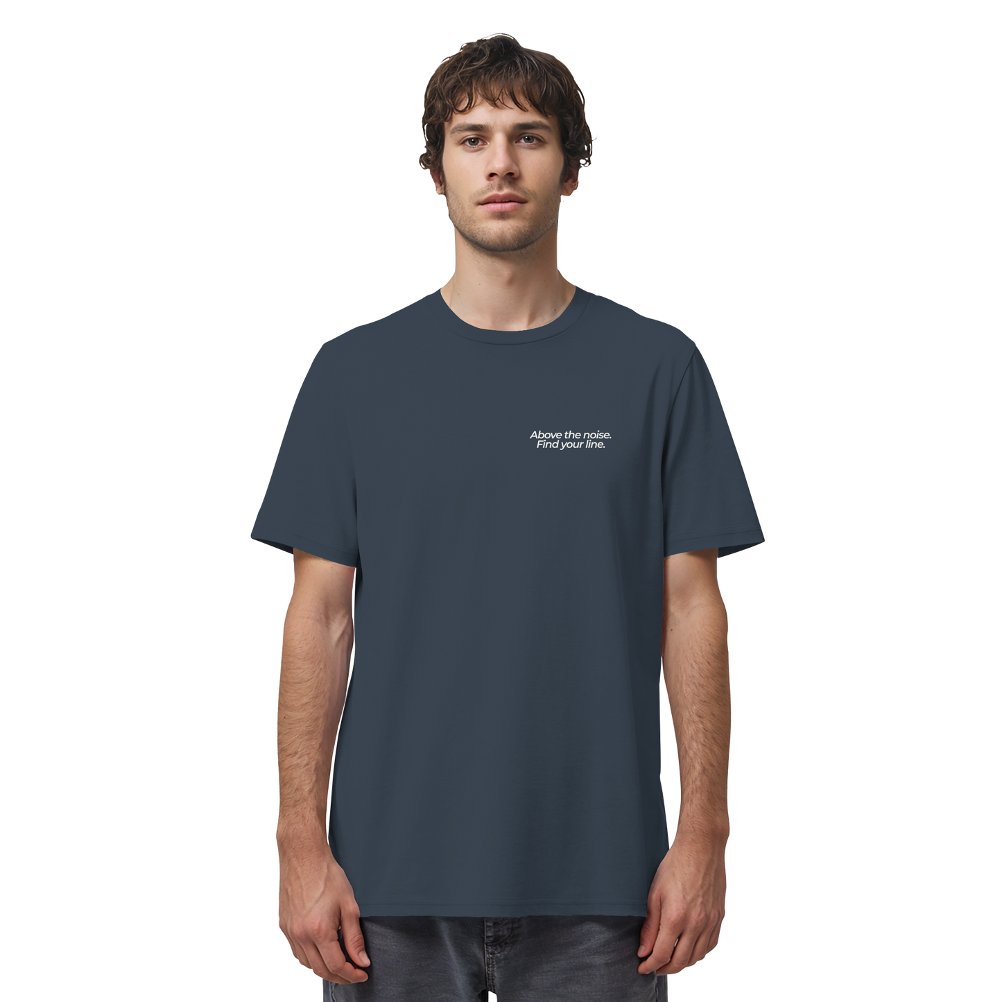 Berggipfel - Above the noise. Find jour line. - Unisex Bio T-Shirt