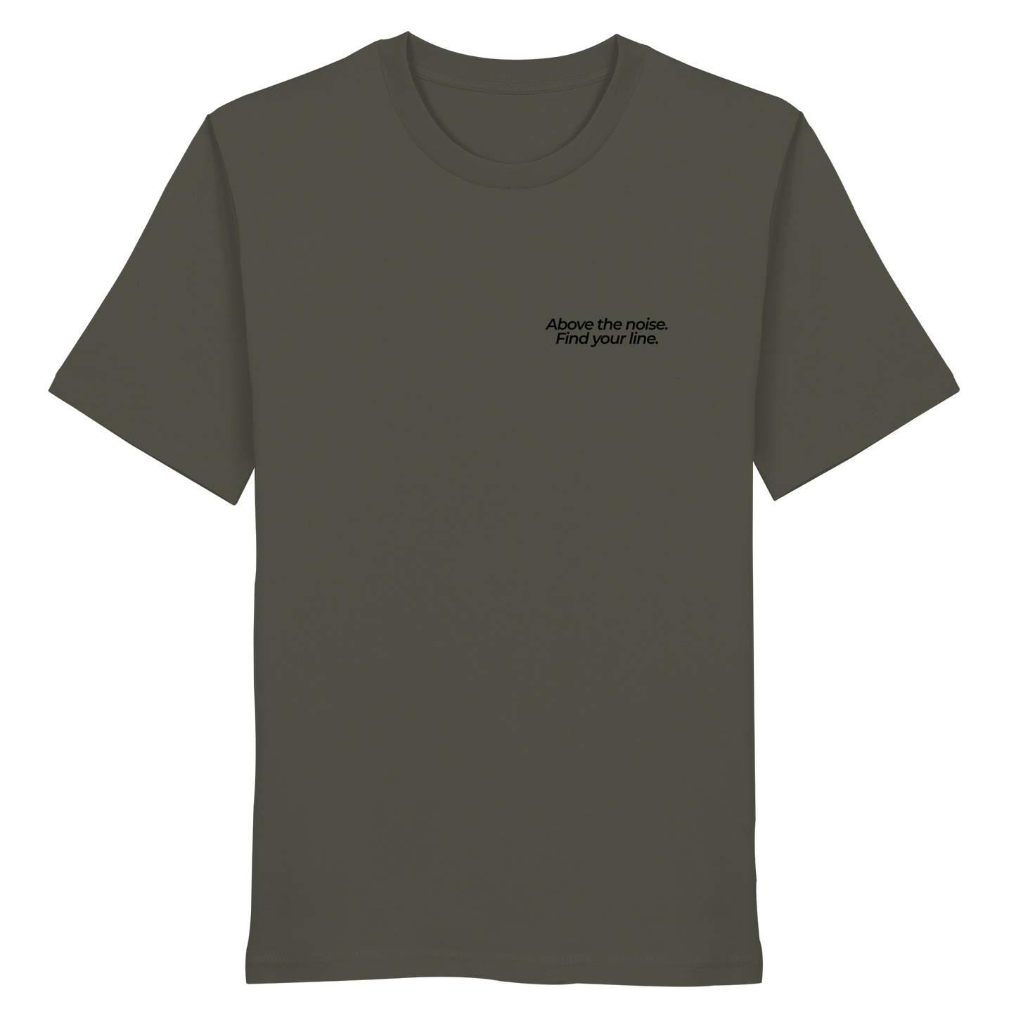 Berggipfel - Above the noise. Find jour line. - Unisex Bio T-Shirt