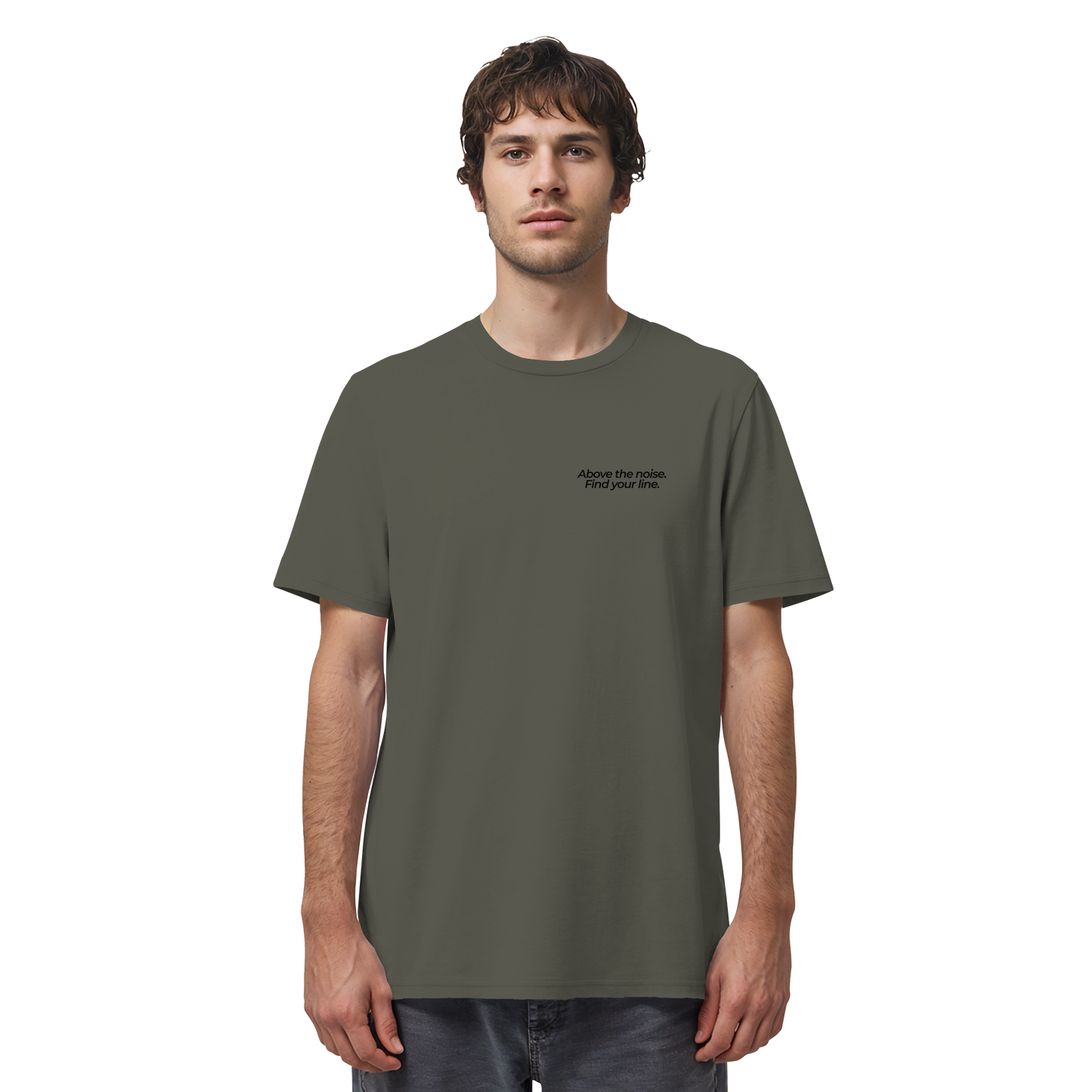 Berggipfel - Above the noise. Find jour line. - Unisex Bio T-Shirt