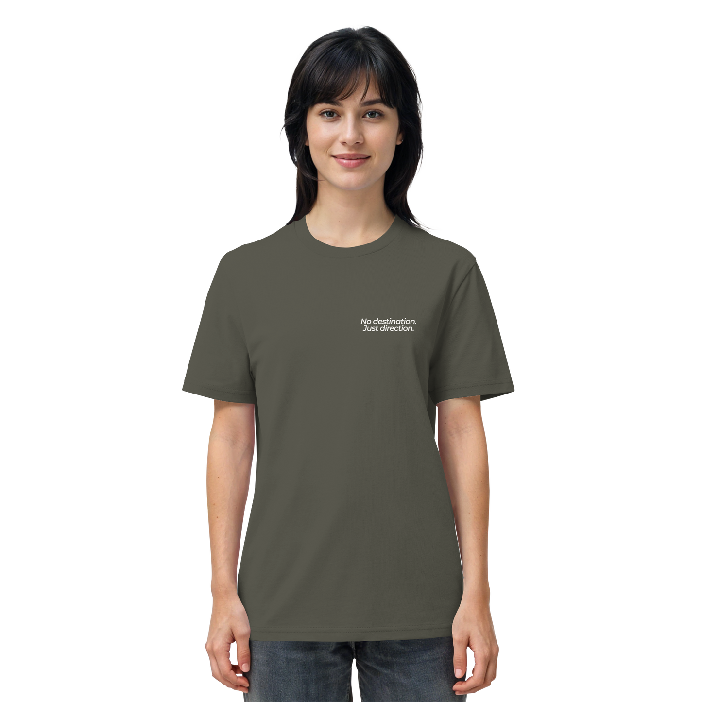 Weg durch die Dünen - No destination. Just direction. - Unisex Bio T-Shirt